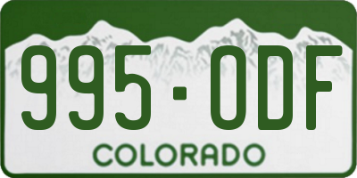 CO license plate 995ODF
