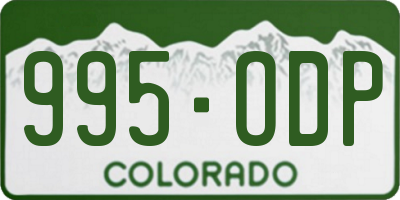 CO license plate 995ODP