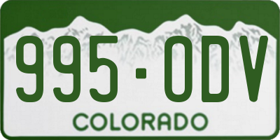 CO license plate 995ODV