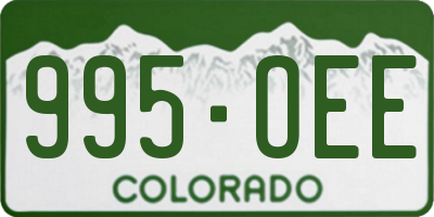 CO license plate 995OEE