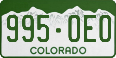 CO license plate 995OEO