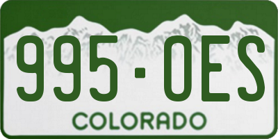 CO license plate 995OES