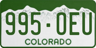 CO license plate 995OEU