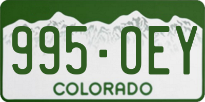 CO license plate 995OEY