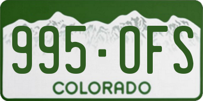 CO license plate 995OFS