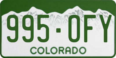 CO license plate 995OFY