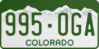 CO license plate 995OGA