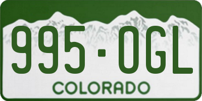 CO license plate 995OGL