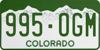 CO license plate 995OGM