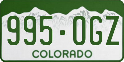 CO license plate 995OGZ