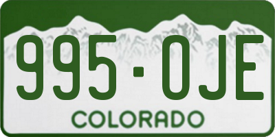 CO license plate 995OJE