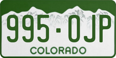 CO license plate 995OJP