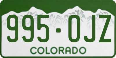 CO license plate 995OJZ