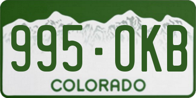 CO license plate 995OKB