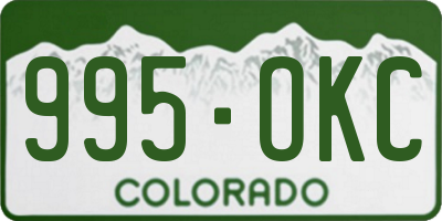 CO license plate 995OKC