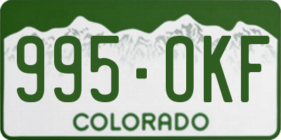 CO license plate 995OKF