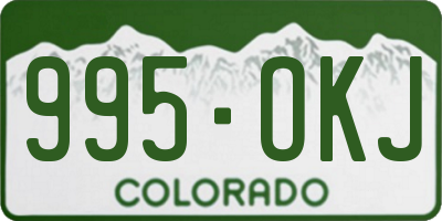 CO license plate 995OKJ