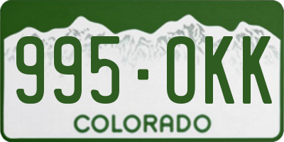 CO license plate 995OKK