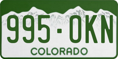 CO license plate 995OKN