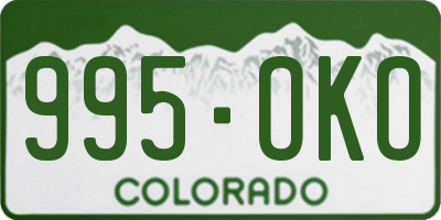 CO license plate 995OKO