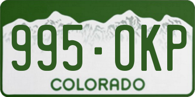 CO license plate 995OKP