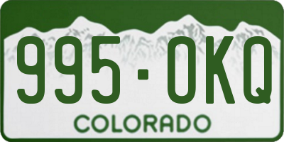 CO license plate 995OKQ