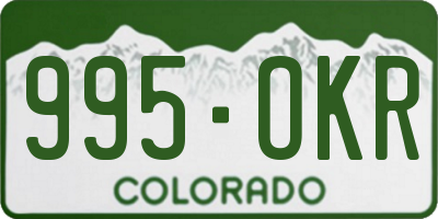 CO license plate 995OKR