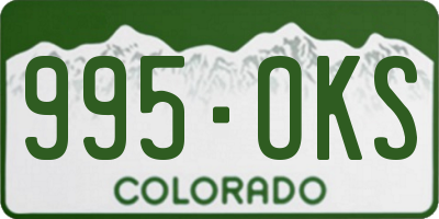 CO license plate 995OKS