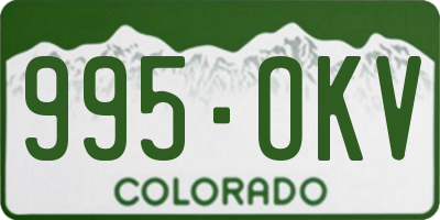 CO license plate 995OKV