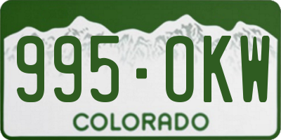 CO license plate 995OKW
