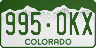 CO license plate 995OKX