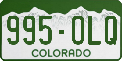 CO license plate 995OLQ
