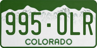 CO license plate 995OLR