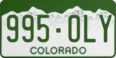 CO license plate 995OLY