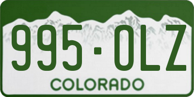 CO license plate 995OLZ