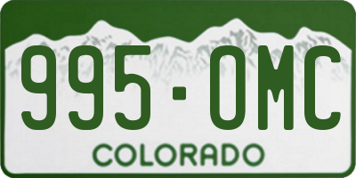 CO license plate 995OMC