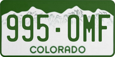 CO license plate 995OMF