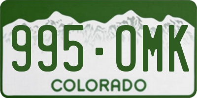 CO license plate 995OMK