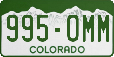 CO license plate 995OMM