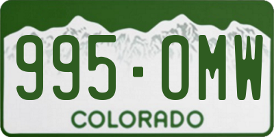 CO license plate 995OMW