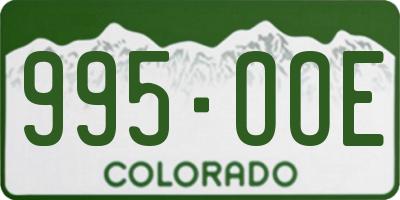 CO license plate 995OOE