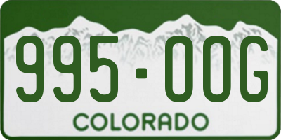 CO license plate 995OOG