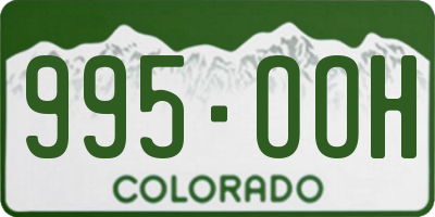 CO license plate 995OOH