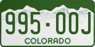 CO license plate 995OOJ