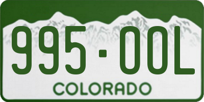 CO license plate 995OOL