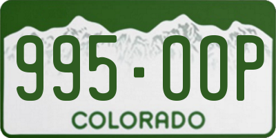 CO license plate 995OOP