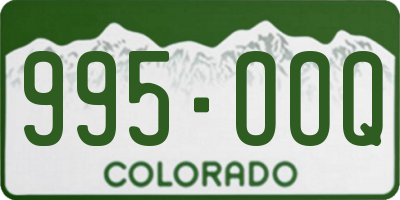 CO license plate 995OOQ