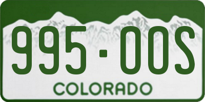 CO license plate 995OOS