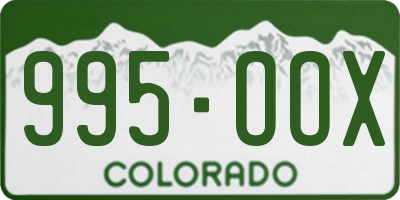 CO license plate 995OOX