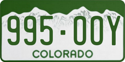 CO license plate 995OOY